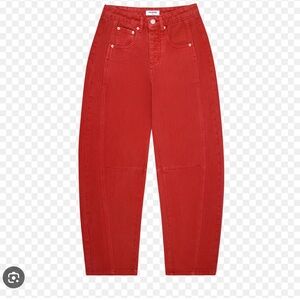Parke red barrel leg Jean